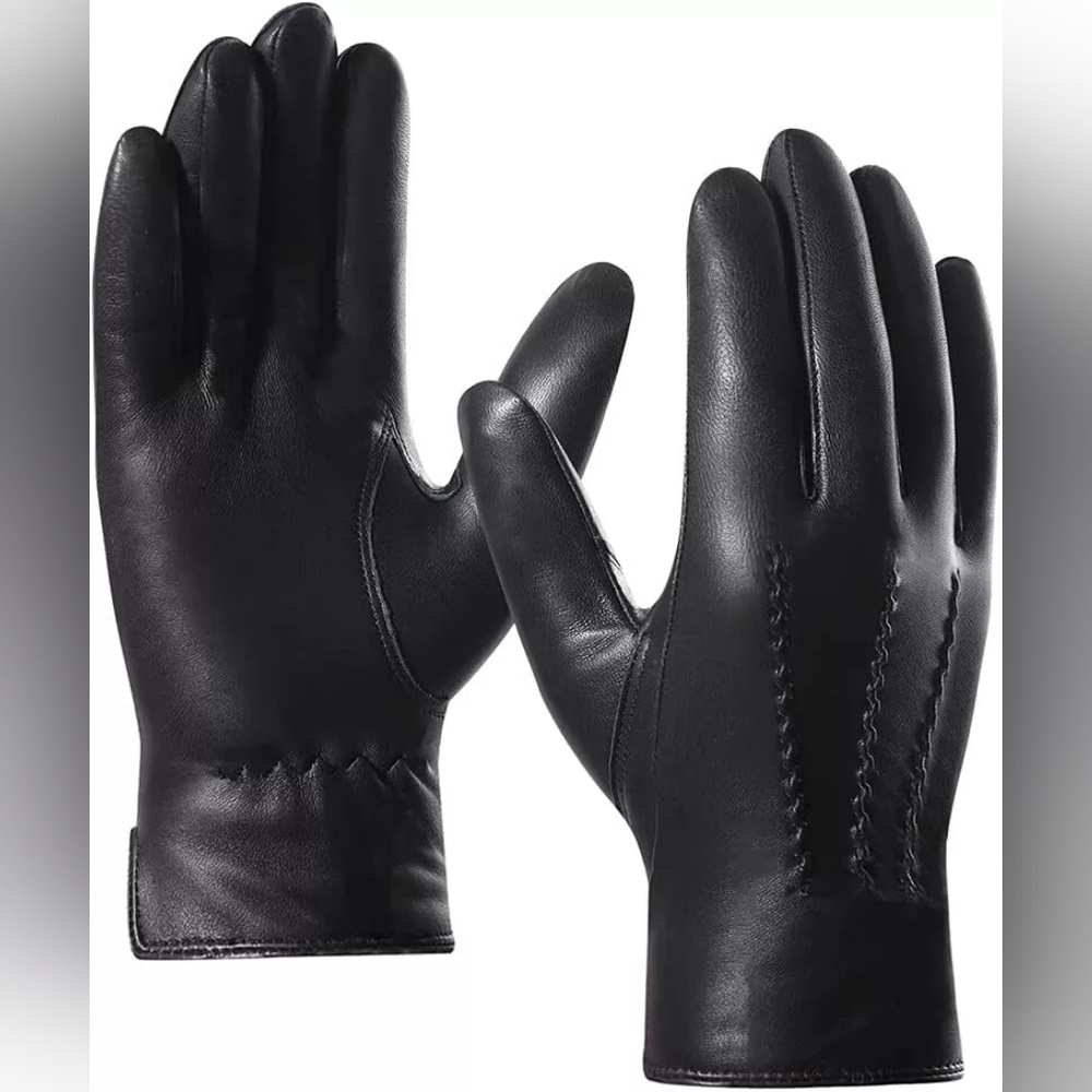 Harssidanzar Men's Leather Gloves